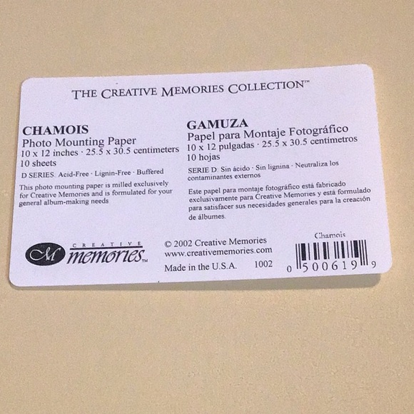 Creative Memories Photo Mounting Paper, Chamois - Picture 2 of 2
